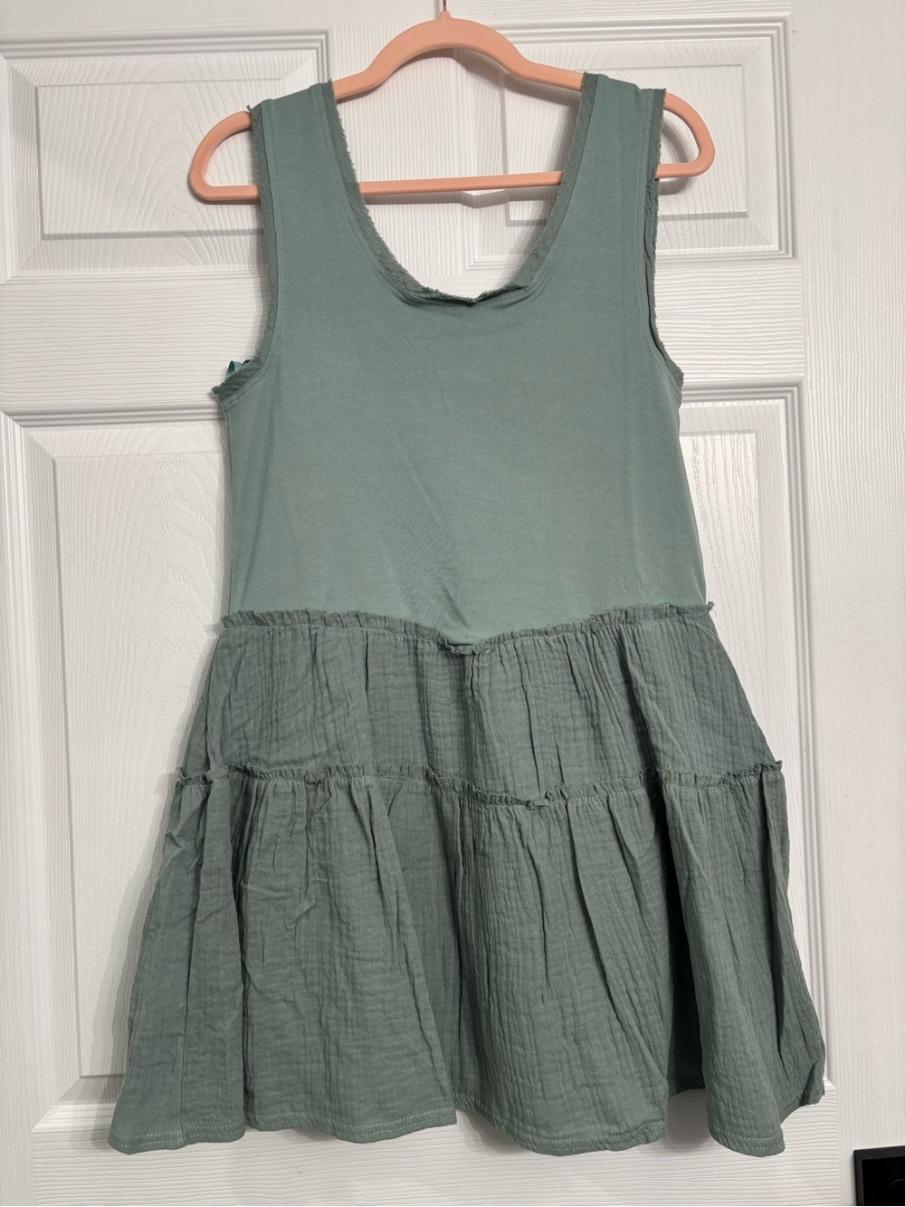 Sage Green Tank Tiered Dress